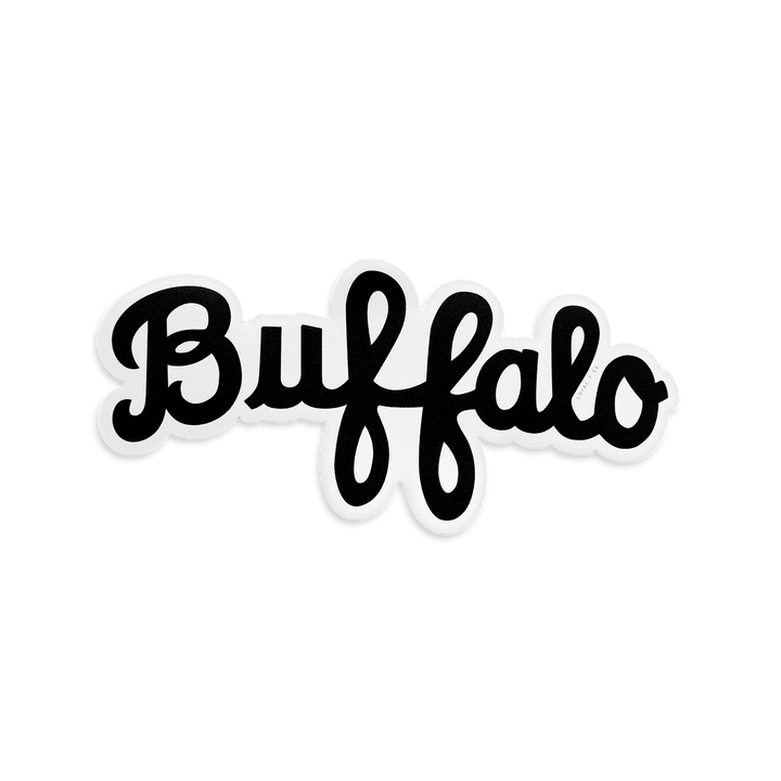 Buffalo Script sticker included in the Loyal T Sticker 4-Pack